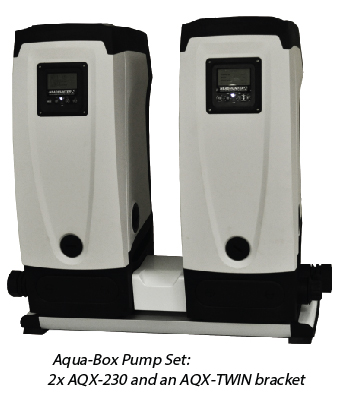 AQX-230 SUPER SILENT CONSTANT PRESSURE SYSTEM: 220-230V AC 1 PHASE, 50/60 HZ. 9 AMPS 20GPM@60 PSI, 1" INLET/DISCHARGE, INTEGRATED PRESSURE ACCUMULATOR TANK, AND CONTROL PANEL