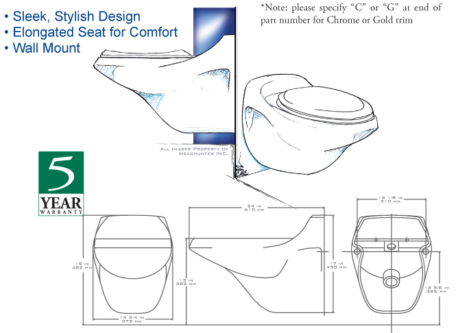 RFA-BKT ROYAL FLUSH AERO WALL MOUNTING BRACKET - ALUMINUM CONSTRUCTION