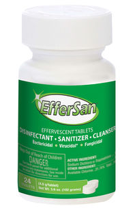 EFFERSAN-24 EFFERSAN HIGHLY EFFECTIVE MULTI-PURPOSE SANITIZER. 24 TABLETS, DISOLVES EASILY IN WATER. FOR USE WITH TIDALWAVE TREATMENT SYSTEMS