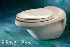 RFA-3 ROYAL FLUSH AERO WALL HUNG TOILET - BONE W/ CHROME TRIM