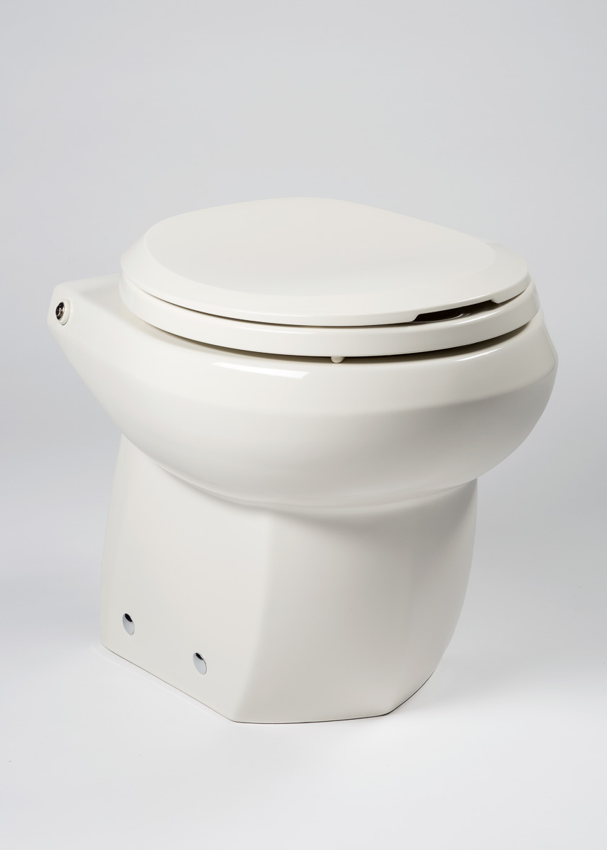 RFE-3 ROYAL FLUSH ESPRESSO TOILET - BONE W/ CHROME TRIM