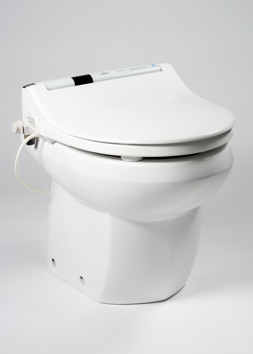 RFB-9 ROYAL FLUSH BRAVO TOILET - BLACK W/ CHROME TRIM